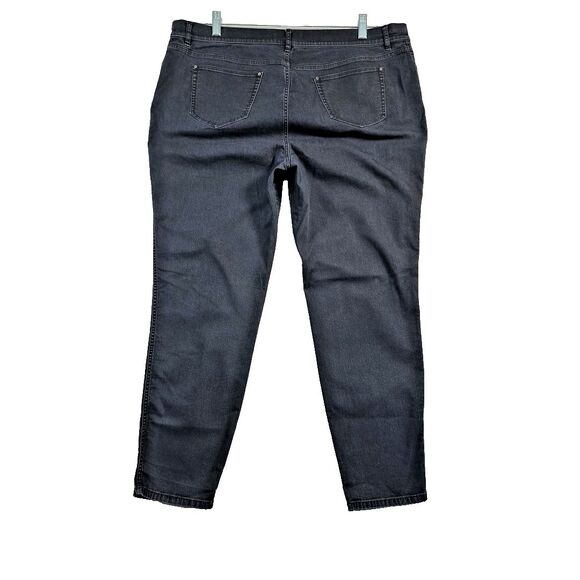 Lafayette 148 Mercer Jeans Women's Size 16 Mid Rise Skinny Leg Blue Denim (2) - Picture 2 of 10